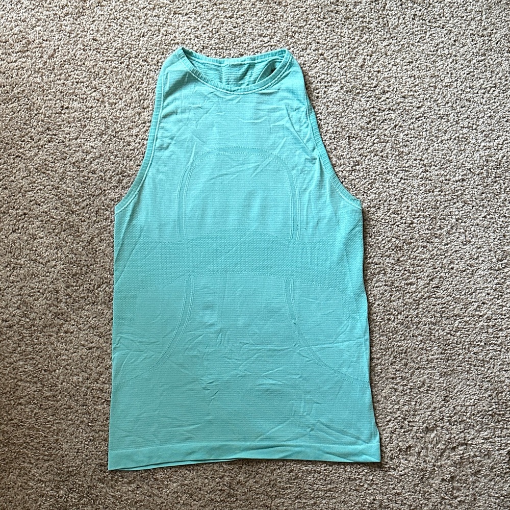 Sleeveless High Neck Aqua Women's Top